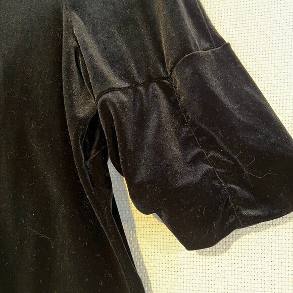 Dress Barn Elegant black Velvet Evening Topper Bolero Jacket Full 3/4 Sleeves XL - Picture 11 of 11